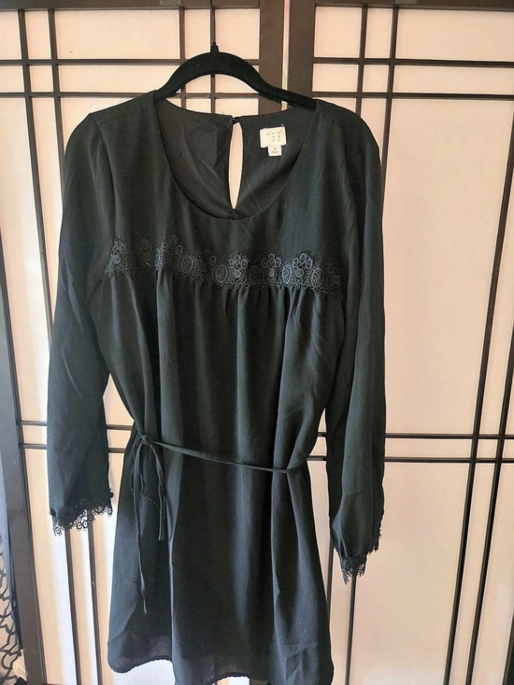 A New Day Black Long Sleeve Dress